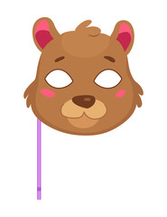 Adorable and Cute Bear Mask Perfect for Joyful Fun Events, Festive Gatherings, and Parties