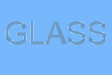 Glass vector text effect design