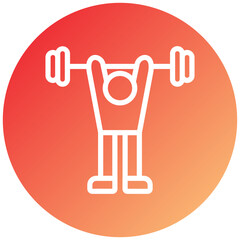Weight Lifting Icon Style