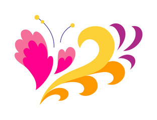 Mexican traditional flower. Ethnic embroidery decoration. Ornate folk graphic, wallpaper element. Festive mexican floral motif. Vector illustration