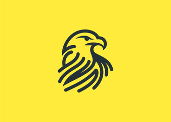Line Art Eagle Logo – A sleek eagle illustration using clean lines, representing freedom, vision, and strength.