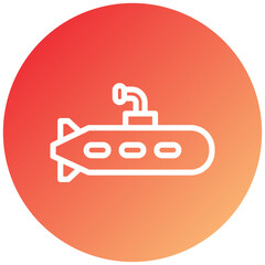 Army Submarine Icon Style