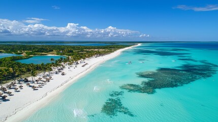Fototapeta premium Pristine Tropical Beach with Clear Water
