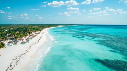 Perfect Tropical Beach with White Sand
