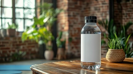 Hydration Bottle Mockup: Blank Label