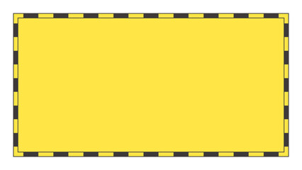 黄色と黒のストライプのシンプルなフレーム - 警告や危険、防災のイメージ素材 - 16:9