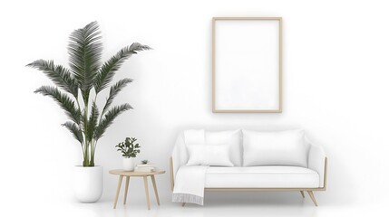 Modern minimalist living room interior