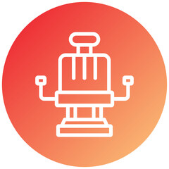 Barber Chair Icon Style