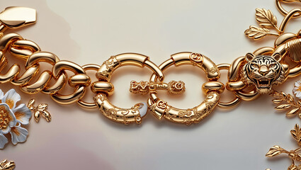 golden ornament on a white background