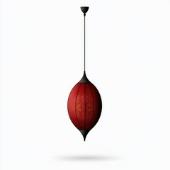 Hanging Red Lantern Light Fixture