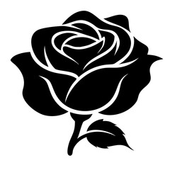 rose silhouette vector