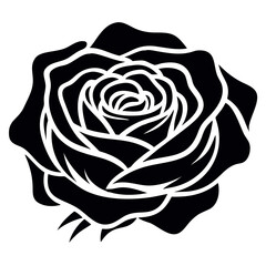 rose silhouette vector