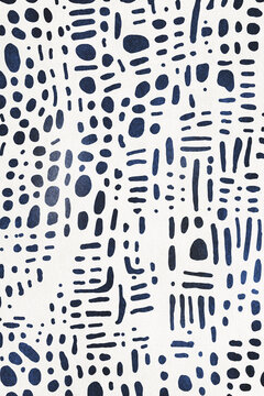 Abstract seamless pattern with black and white geometric design