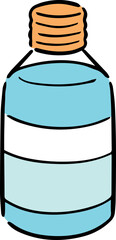 Illustration of alcohol bottle