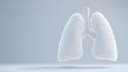 A human lung model depicting illness, including lung cancer and lung disease, illustrating the impact of respiratory conditions on health.
