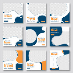 Travel social media post template