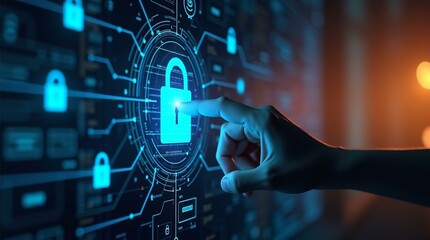 Cybersecurity Data Protection and Digital Security Concept