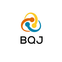 BQJ creative minimalist letter logo.