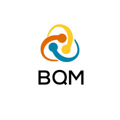 BQM creative minimalist letter logo.