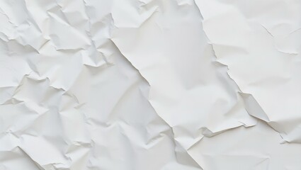 Fototapeta premium Wrinkled White Paper Texture Background for Design and Art Projects