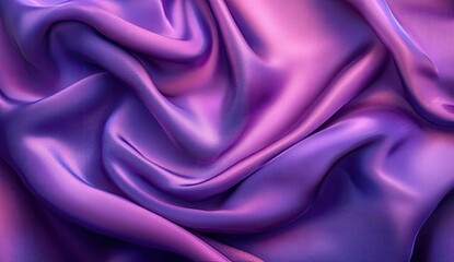 Obraz premium Purple silk fabric drapes in soft folds (1)