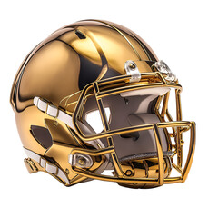Fototapeta premium Gold American Football Helmet Luxury Sport Equipment