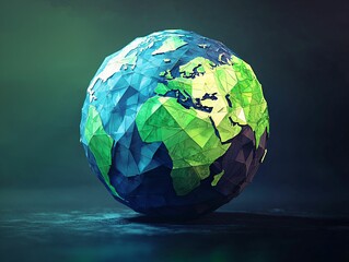 Earth Globe Polygonal