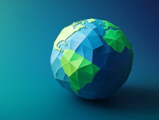 Low Poly Earth Globe