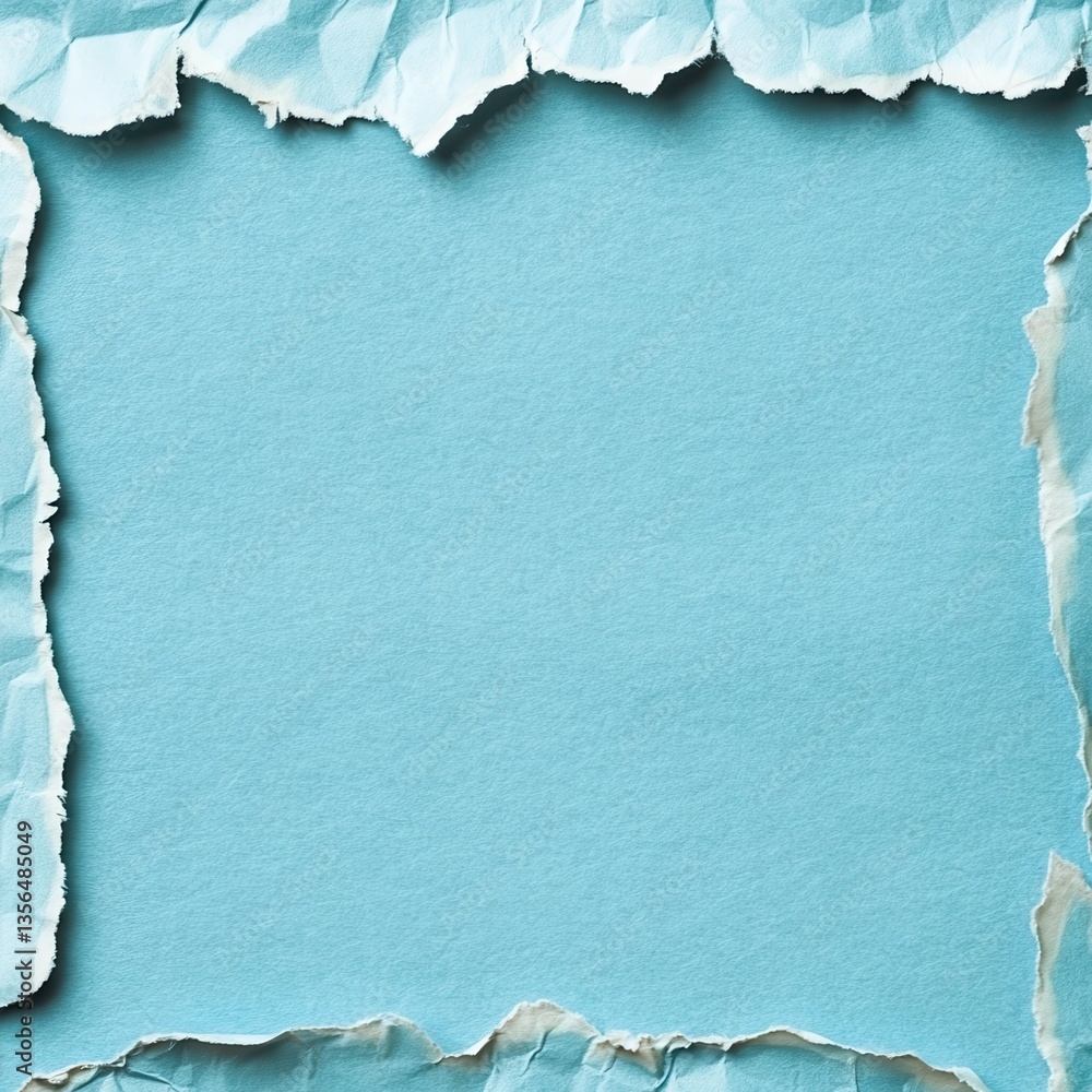 Aufkleber light blue paper with torn edges texture for using as text box
