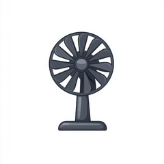 Obraz premium Simple and Modern Electric Fan Design for Home and Office Use with Black Color Scheme and Clean Lines