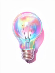 light bulb on white background