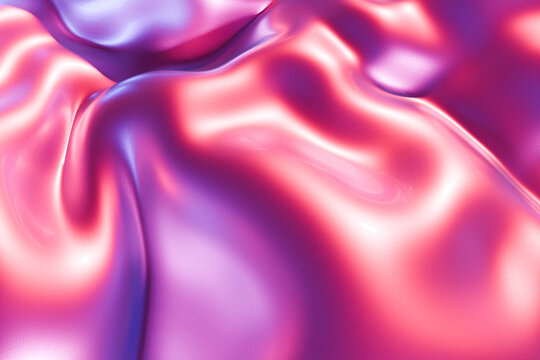Abstract shiny wave pattern with vibrant colors and smooth texture