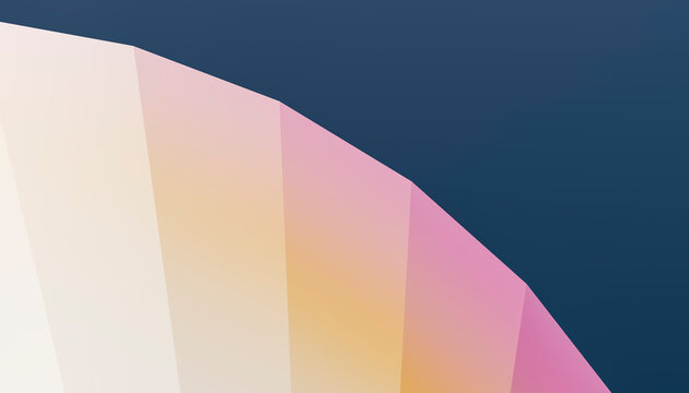 Abstract 3D render with colorful geometric shapes and reflections