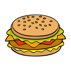 burger vector illustration