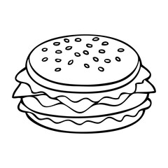burger sketch vector illustration