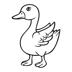 Obraz premium duck sketch vector illustration