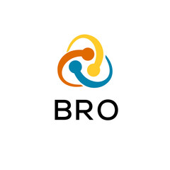 BRO  creative minimalist letter logo.