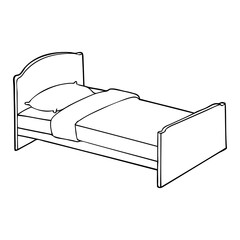 bed line vector illustration