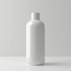 3d cosmetic products, 3d shampoo bottles, shampoo bottles, nozel, without label, shampoo bottle mockup, shampoo bottle with nature background, flower plants,leaves, realistic, forest,stone