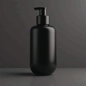 3d cosmetic products, 3d shampoo bottles, shampoo bottles, nozel, without label, shampoo bottle mockup, shampoo bottle with nature background, flower plants,leaves, realistic, forest,stone