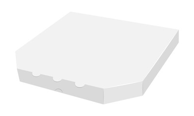 cardboard pizza box vector illustration isolated on white background