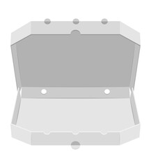 cardboard pizza box vector illustration isolated on white background