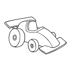 formula one car outline vector illustration
