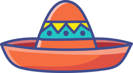 Cinco de mayo hat icon 