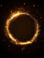 Fire effect isolated on black background. Concept of particles, sparkles, flames, and light