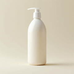 3d cosmetic products, 3d shampoo bottles, shampoo bottles, nozel, without label, shampoo bottle mockup, shampoo bottle with nature background, flower plants,leaves, realistic, forest,stone