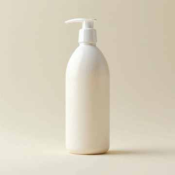 3d cosmetic products, 3d shampoo bottles, shampoo bottles, nozel, without label, shampoo bottle mockup, shampoo bottle with nature background, flower plants,leaves, realistic, forest,stone
