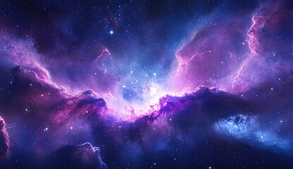 Cosmic Nebula, vibrant hues of space