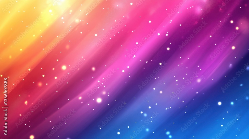 Poster radiant spectrum of vibrant hues and sparkling stardust creating a mesmerizing and dreamy abstract b