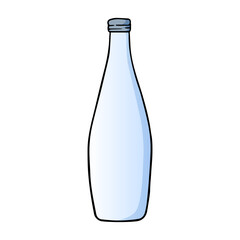 glass bottle vector illustration